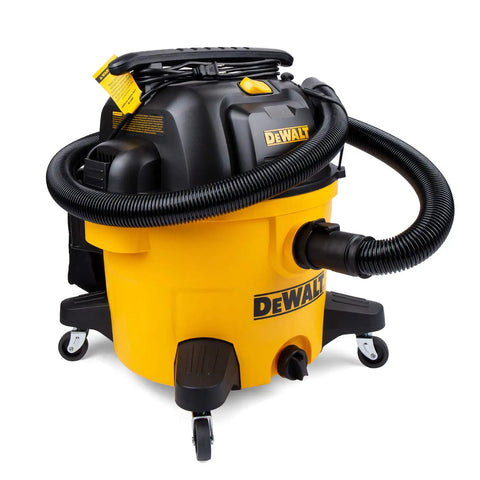 9 Gallon Wet And Dry Shop Vacuum With 5 Peak HP Motor, Heavy Duty Suction, Built In Blower Port, yellow and black design