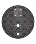 Heavy Duty Sewage Basin Cover For 28 Inch Basin, Fits 24 Inch Basins, 12 Bolt, Gas Radon Odor Tight, Polyethylene Structural Foam, Black, Model SF24S Pro Grade, top view