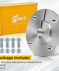 Heavy Duty Aluminum Rear Axle Wheel Hub With One Inch Bore For Off Road Carts 4X4 Utility Go Karts And Fun Carts with included bolts.