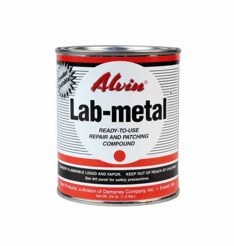 Lab-metal 24 oz repair and patching compound for Metal Dent Filler And Patching Epoxy Kit with 16 oz Lab Solvent