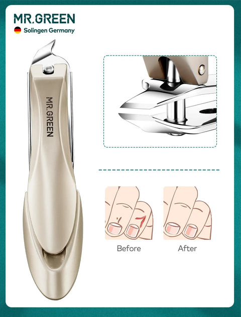 Three Piece Nail Clipper Set With Anti Splash Fingernail Clippers And Ear Pick Stainless Steel Nail Cutter Kit For Men And Women