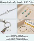 Applications for the All In One Jewelry Making Kit With 1200 Pcs Small Open Jump Rings In Gold And Silver Assorted Sizes 4mm 5mm 6mm 8mm 10mm Plus Lobster Clasps Pliers Opener And Tweezers For Necklace Bracelet Charms Repair Kit