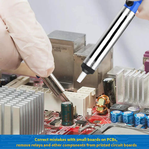 Using Desoldering Vacuum Pump Solder Sucker Kit 3 Pack With One Handed Operation Unparalleled Suction on circuit board