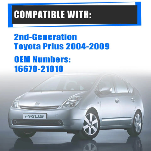 Image of a 2nd Generation Toyota Prius 2004-2009, showcasing compatible HVAC Heater Control Valve OEM numbers 16670-21010.