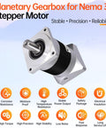 Beefy 20 To 1 Planetary Gearbox For Nema 34 Stepper Motor Backlash 20 Arcmin Input Shaft 14mm 41.5mm CNC 3D Printer Lathe Reducer