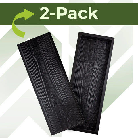 DIY Wooden Paver Molds Kit, 2 Pack Concrete Paver Molds For Pathways And Stepping Stones, black wooden texture design