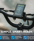 LCD display on XP Lite2 Folding Electric Bike For Adults, Arctic White, showing real-time speed and battery tracking