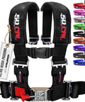 4 Point Harness With Ultra Kush Padding For UTV ATV SXS Safety Restraint System, Quick Release Latch shown in 9 color options