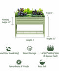 Raised Garden Bed V Series 2 Ft By 4 Ft With Legs And Storage Rack For Patio Porch 700 Lbs Weight Capacity Outdoor Planter Boxes For Gardening Herbs Vegetables And Flowers Olive Green