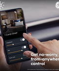 Smartphone controlling Cync A19 Smart LED Light Bulbs Soft White 60W Equivalent Bluetooth and WiFi Connected Dimmable Lighting.