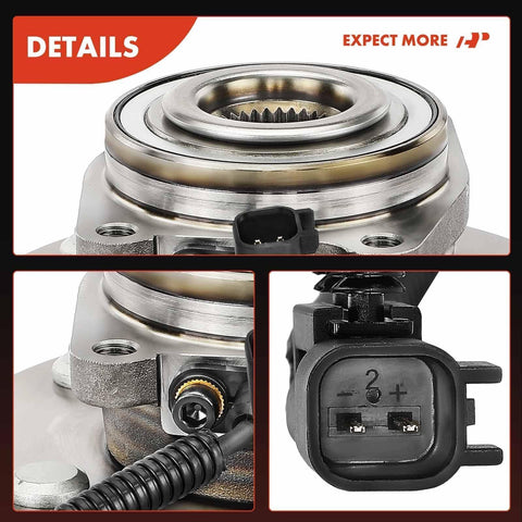 Front Wheel Bearing And Hub Assembly With Abs For Dodge Grand Caravan 2008 2020 Town And Country 2008 2016 Routan 2009 2014 And Ram C V 2012 2015 Heavy Duty Ball Bearing For Smooth Quiet Operation close-up