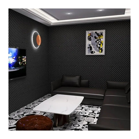 Dead Silent Soundproof Foam Roll Peel And Stick Backing 3 Cm Thick Dual Layer Acoustic Wall Panels For Home Studio Noise Reduction Quiets Pipes And Rooms In Cool Blue in modern lounge setting