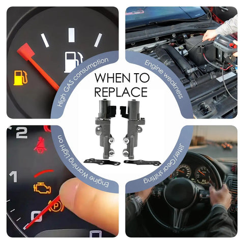 Engine Variable Valve Timing VVT Solenoid 3.5L 4.0L Plug And Play Direct Fit Replacement, surrounded by warning signs and symptoms