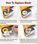 How To Replace Blade for Heavy Duty Cordless Electric Scissors With 3 High Carbon Steel Blades, step-by-step guide.