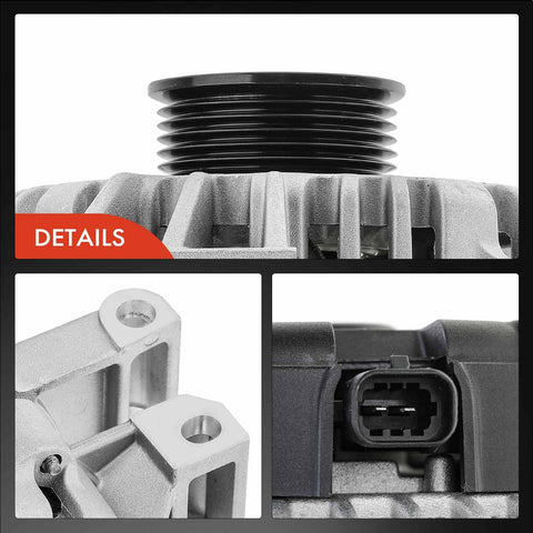 Close-up of Heavy Duty 150 Amp 12V Alternator For Chevrolet Trailblazer GMC Envoy Buick Rainier Isuzu Ascender Saab 2007-2009