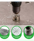 Diamond hole saw kit, 18 pcs, with double suction cup guide and 6-50 mm dry/wet drill bits for ceramic and glass.