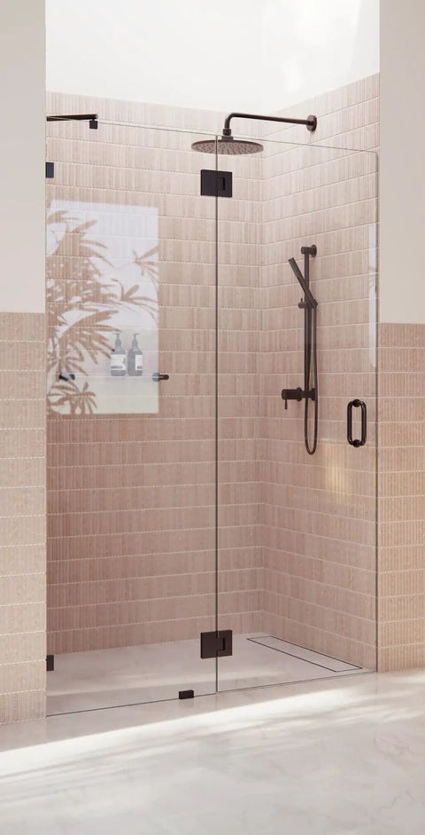 Frameless Shower Door Hinge With Enduroshield Glass Coating For 78 Inch Glass Enclosures In Polished Brass Finish Durable Hinges For Modern Shower Installations High Compatibility And Easy Maintenance, black glass hinge on frameless shower door