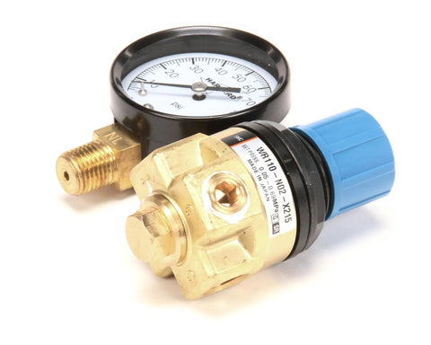 Water Regulator Assembly For Commercial Oven 51128, Easy Install Kit For Steady Water Flow, durable brass gauge and blue knob