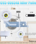 DC93-00634A Idler Pulley with spring, screw on Samsung dryer Upgraded Dryer Roller Kit For DV42H5200EW/A3 DV40J3000EW/A2
