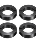 4 Pack Double Split Shaft Collars 45mm Bore 73mm Outer Diameter 19mm Thick Black Oxide Locking Clamps With Set Screws Made From 1045 Steel Built Tough