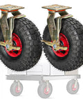 Beefy Heavy Duty Caster Wheels Set With Top Plate Swivel Casters For Furniture Workbenches Carts And Toolboxes, 900 Lbs Per Wheel