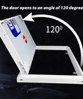 No Sweat Install Aluminum Frame Drywall Access Door Hidden Plumbing Inspection Hatch Paintable Ceiling Service Panel 120-degree opening
