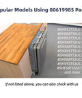 Heavy Duty Dishwasher Mounting Bracket Kit 2 Pack For Under Counter Installations Secure Your Dishwasher In Bosch Thermador Kenmore And Gaggenau Models Includes 4 Screws For Quick Install installation example with model numbers.