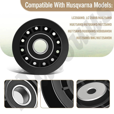 Heavy Duty All Wheel Drive Belt And Pulleys Kit Replacement For L Series Mower showing detailed pulley design