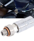 Get Your Car Running Smooth Again With This Piggyback Oil Drain Plug Repair Kit. Easy Install Stainless Steel Rethreading Tool For Slipped Threads Makes Mechanics And DIY Guys Super Happy To Fix Leaks Fast Without No Hassle At All. Close-up stainless steel oil drain plug repair kit installed on engine oil pan