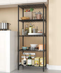 Beefy Five Tier Metal Wire Shelving Unit For Pantry And Garage Adjustable Shelves Up To 1000 Lbs Per Shelf With Stable Load Capacity 14 Inch Depth 24 Inch Width And 59.5 Inch Height in pantry corner