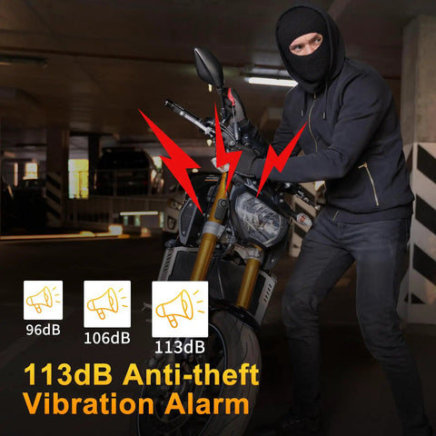 Ultra Loud Bike Alarm With Remote, Anti Theft Vibration Sensor, Waterproof IP65 Security System For Bicycles And E Bikes, Motorcycles, Golf Carts And Trailers, Deterrent 200 Foot Range, Arm Disarm From Afar And Locate Your Ride