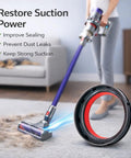 Dust Bin Sealing Ring Compatible With V11 And V15 Vacuum Cleaners Easy Drop In Replacement Seal in front of a vacuum in use