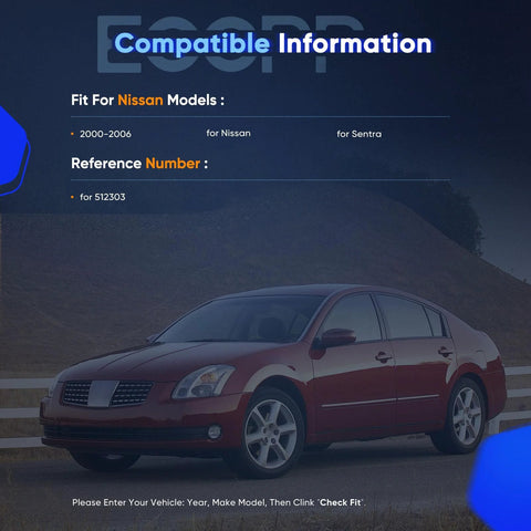 Compatible information for Rear Wheel Bearing And Hub Assembly For 2000 2006 Sentra Wheel Hub Bearings 512303 Replacement