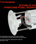 Heavy Duty Electric Fuel Pump Module Assembly Drop In Replacement For Lexus RX350 And Toyota Highlander showing interior components and fuel hose.