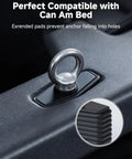 Heavy Duty UTV ATV Tie Down Anchor Kit Four Pack with stainless steel ring mounted in Can Am bed for secure load.