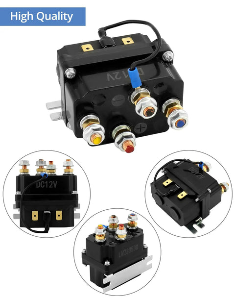 Wireless Winch Remote Control Kit with 12V 250A solenoid relay and contactor for trucks, ATVs, SUVs, fits 3000-5000 lb winches