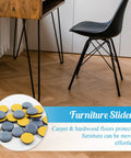 Self Adhesive Furniture Sliders 24 Pack Three Quarter Inch Round Leg Floor Protectors For Kitchen Appliances Easy Stick