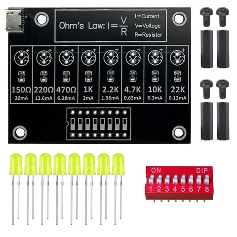 Soldering Practice Kit for Beginners Learn Hands On Electronics With Resistor Training Board Ohms Law Edition Diy Circuit Project