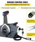 Boat Throttle Control For Single Engine Outboard Remote With Side Mounted Binnacle Single Lever Key Switch And Lanyard