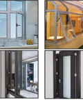 4 Pack 10 Inch Casement Window Hinges And Concealed Friction Stays In Stainless Steel showcased in various window installations