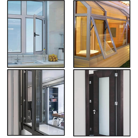 4 Pack 10 Inch Casement Window Hinges And Concealed Friction Stays In Stainless Steel showcased in various window installations