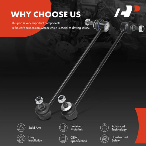2 Pack Front Sway Bar Links For BMW 5 Series 525i 530i 535i 545i 550i M5 2004 2010 Front Stabilizer End Links Kit With Features
