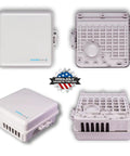 Weatherproof Junction Box Heavy Duty Enclosure 9x9x4 Inches UV Rated Thermoplastic Alloy Made In USA with gasket and knockouts