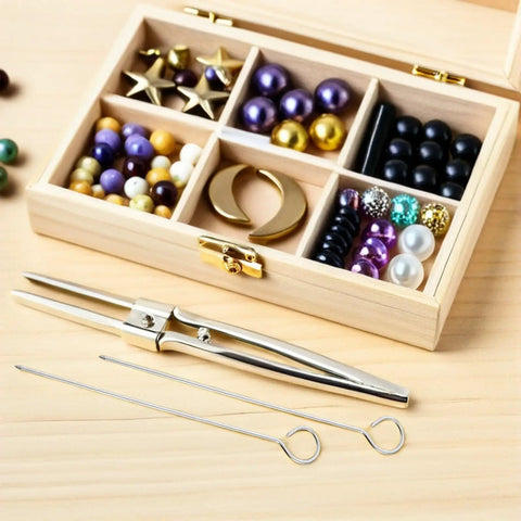 Twenty Pack Of Super Durable Stainless Steel Wick Centering Needles For Candle Making These Eight Inch Punch Needle Tools Make Threading A Breeze And Stay Tough As Nails For All Your Wax And Candle Mold Projects At Home, shown with candle-making kit