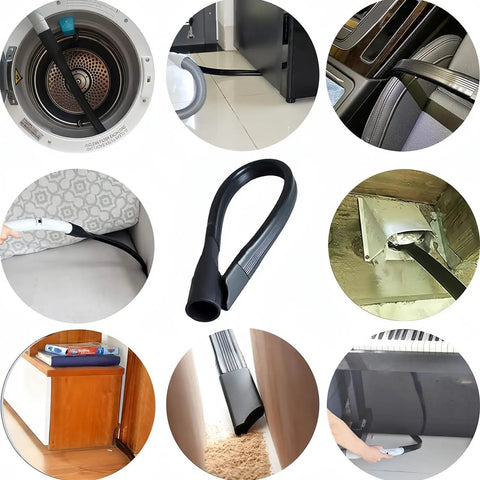 6 Piece Vacuum Cleaner Attachment Set With 2 In 1 Crevice And Dusting Brush, Dryer Vent Cleaning Hose, Horse Hair Brush, For HV322
