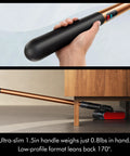Ultra Slim Cordless Wet Floor Cleaner with Microfiber Roller, lightweight handle for easy grip under furniture