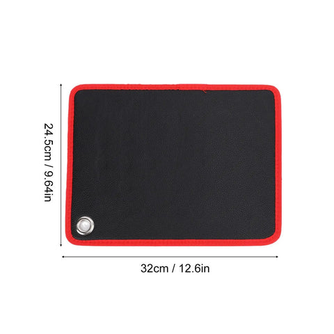 Flexible PVC Magnetic Tool Mat Set In Four Sizes 40 Lb Holding Force Non Slip Tool Tray Pads With Hanging Hole For Automotive Maintenance And Garage Workshops Keeps Screws And Wrenches From Rolling, 32 x 24.5 cm mat