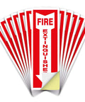 Pack Of 24 Fire Extinguisher Stickers 12 By 4 Inches Vinyl Signs With Arrow Weatherproof UV Protected Self Adhesive Durable