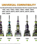Universal compatibility for Replacement Belt Set for ProHeat 2X Revolution Pet Pro Carpet Cleaner Series 1986 1964 2007 2007P