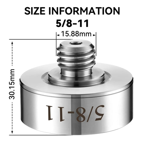 Grinder Lock Adapter For 5/8-11 Thread Fits XLOCK Angle Grinders With Cutting Blades And Diamond Core Drill Bits, stainless steel